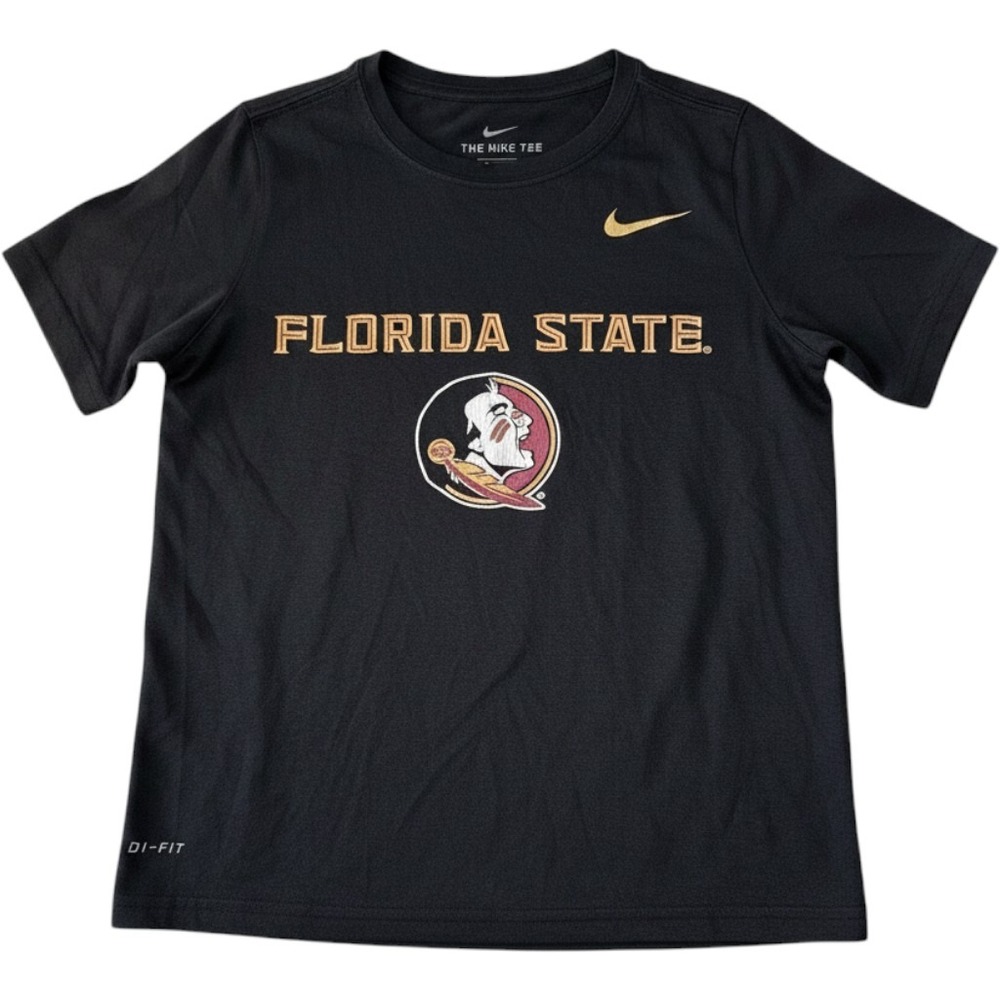 Nike Youth Florida State Seminoles Dri-FIT Black Graphic Tee Shirt Size Small